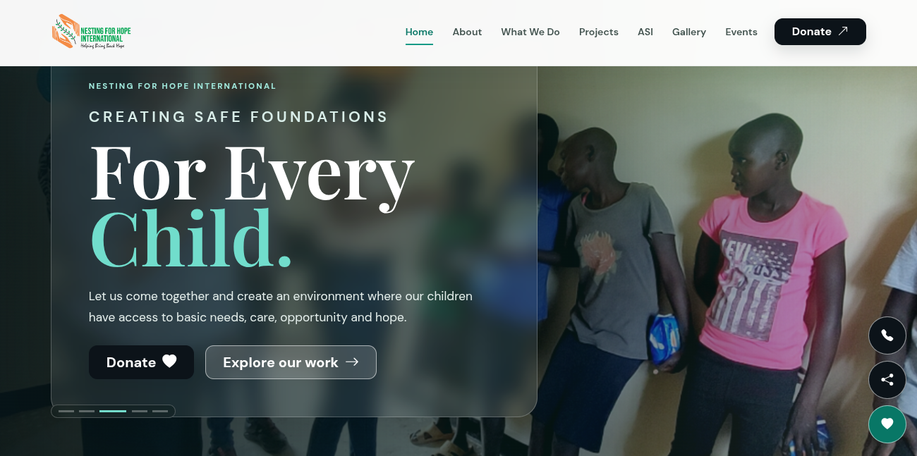 Nesting For Hope website