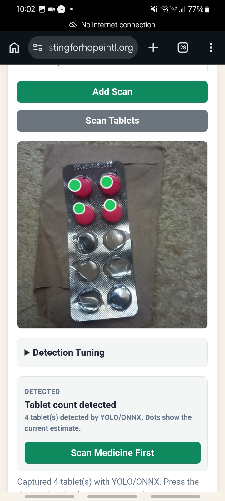 Four tablets detected