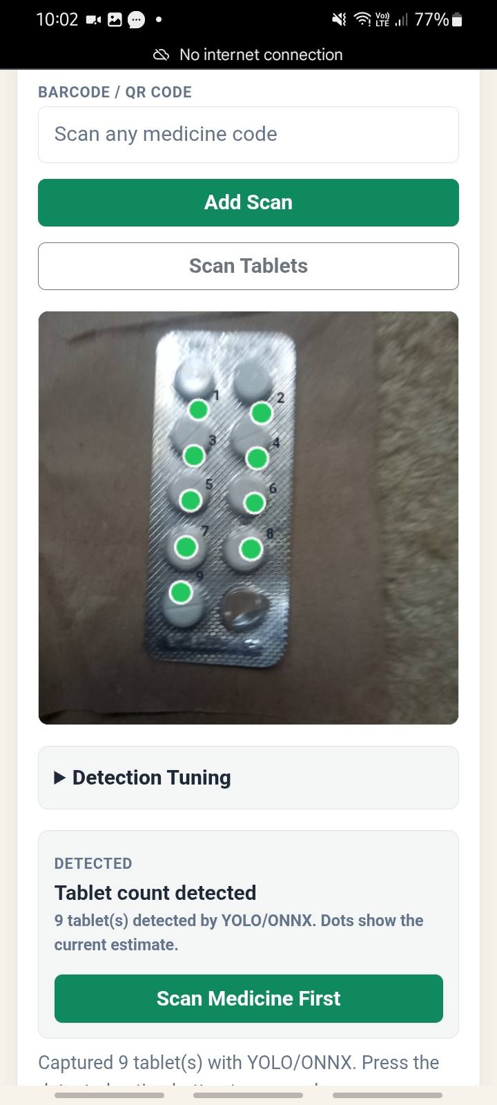 Nine tablets detected